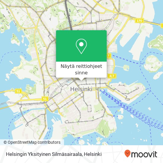 Helsingin Yksityinen Silmäsairaala kartta