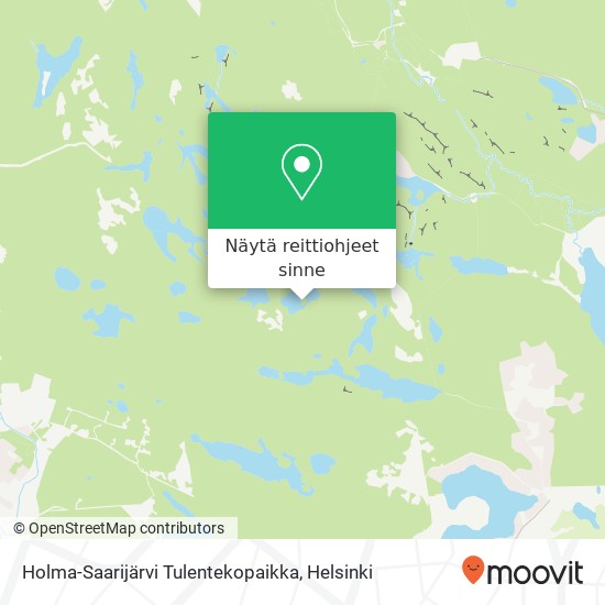 Holma-Saarijärvi Tulentekopaikka kartta