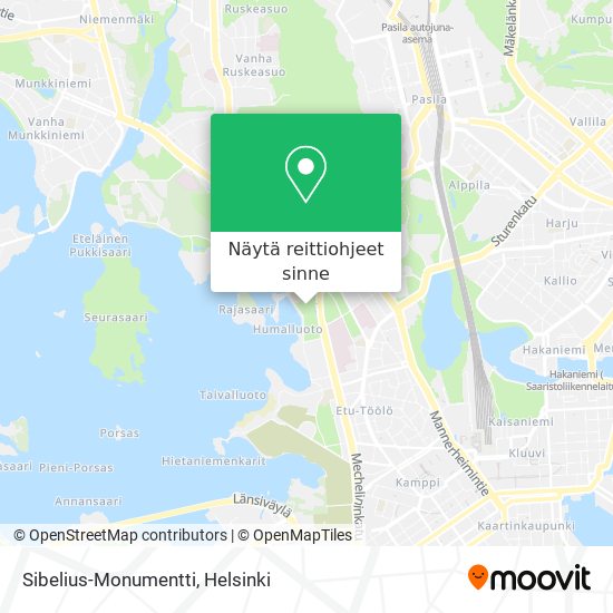 Sibelius-Monumentti kartta