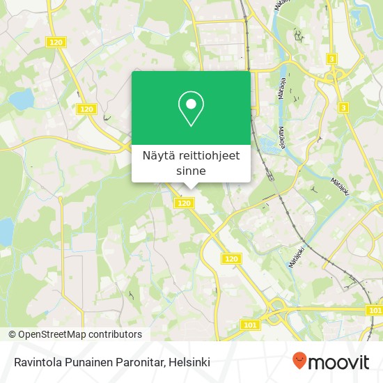 Ravintola Punainen Paronitar kartta