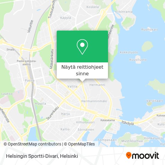 Helsingin Sportti-Divari kartta