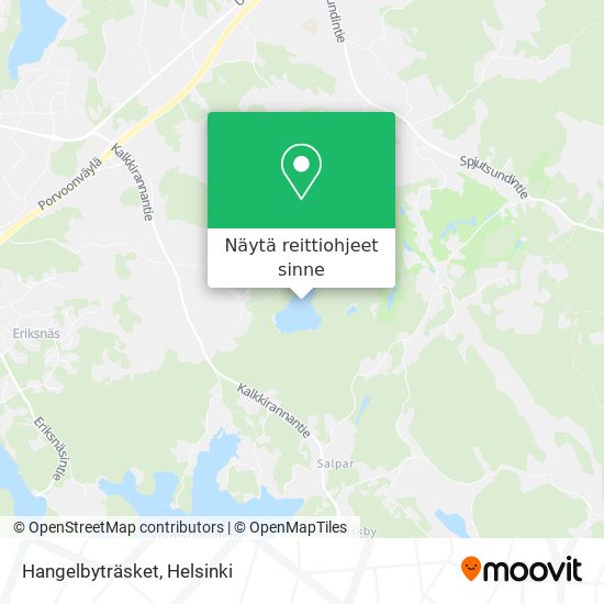 Hangelbyträsket kartta