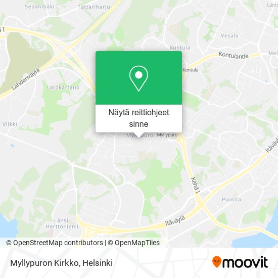 Kuinka päästä kohteeseen Myllypuron Kirkko paikassa Helsinki  kulkuvälineellä Bussi tai Metro?