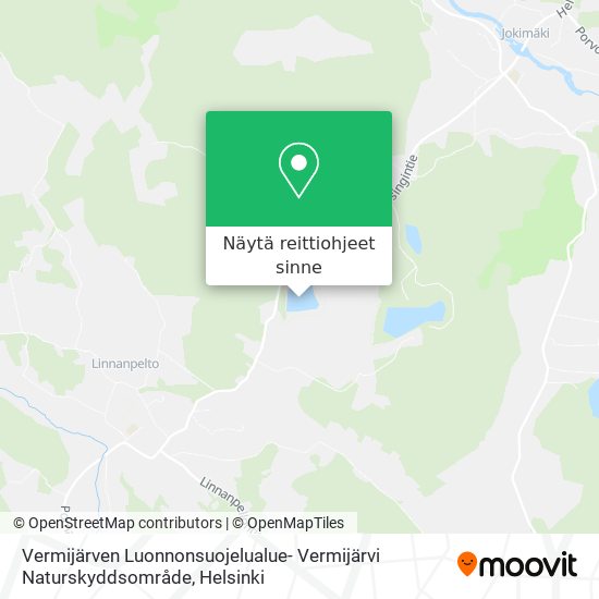 Vermijärven Luonnonsuojelualue- Vermijärvi Naturskyddsområde kartta