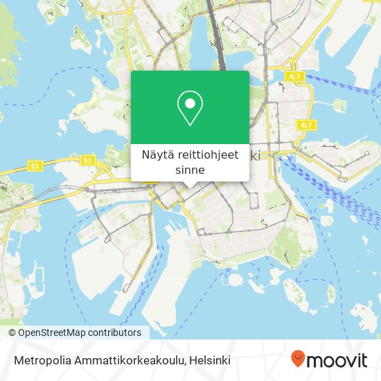 Metropolia Ammattikorkeakoulu kartta