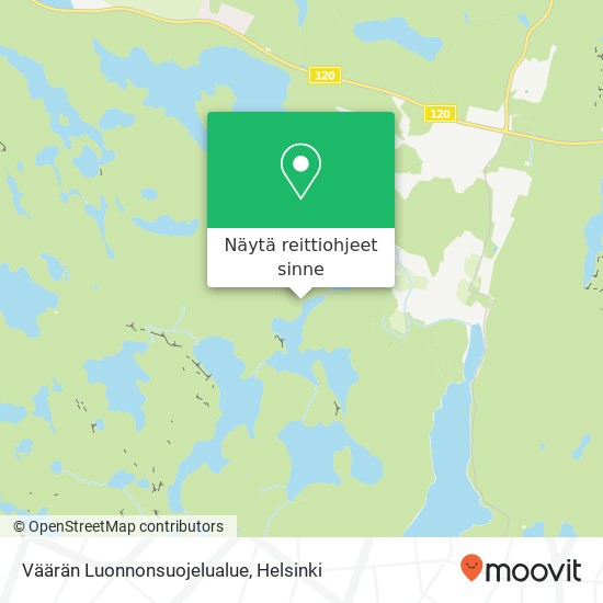 Väärän Luonnonsuojelualue kartta