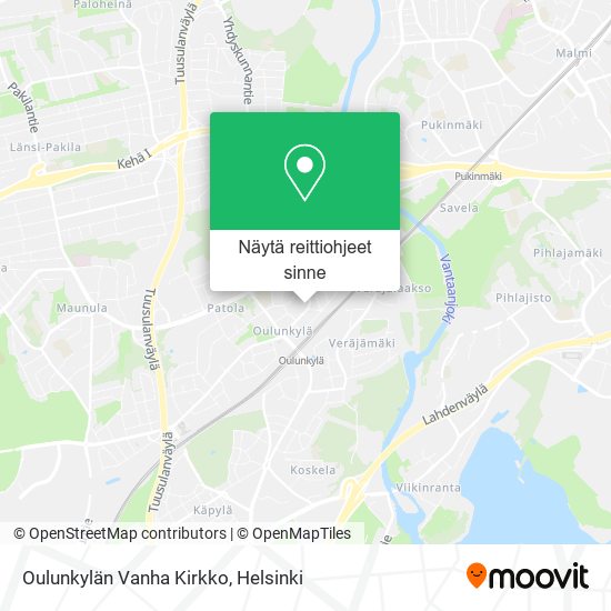 Oulunkylän Vanha Kirkko kartta