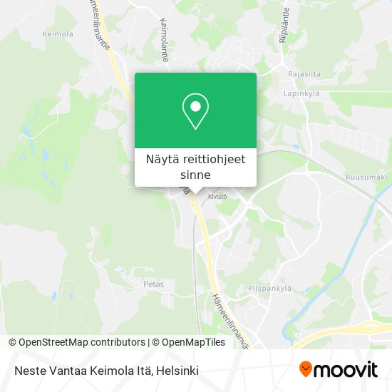 Neste Vantaa Keimola Itä kartta