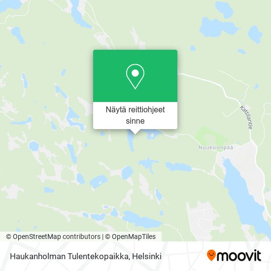 Haukanholman Tulentekopaikka kartta