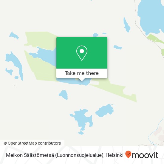 Meikon Säästömetsä (Luonnonsuojelualue) kartta