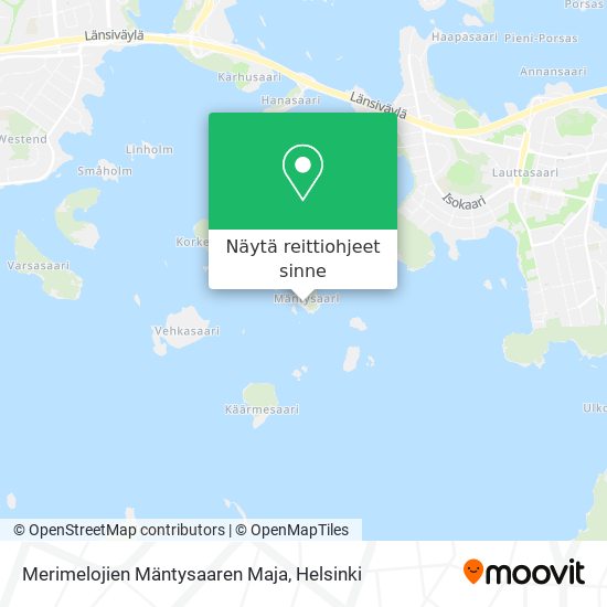 Merimelojien Mäntysaaren Maja kartta