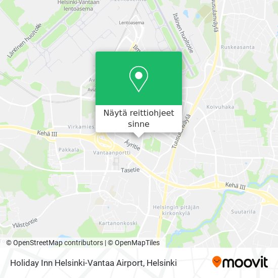Holiday Inn Helsinki-Vantaa Airport kartta