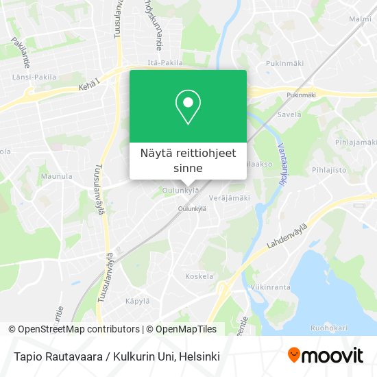 Tapio Rautavaara / Kulkurin Uni kartta