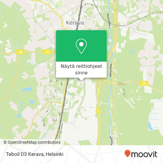 Teboil D3 Kerava kartta