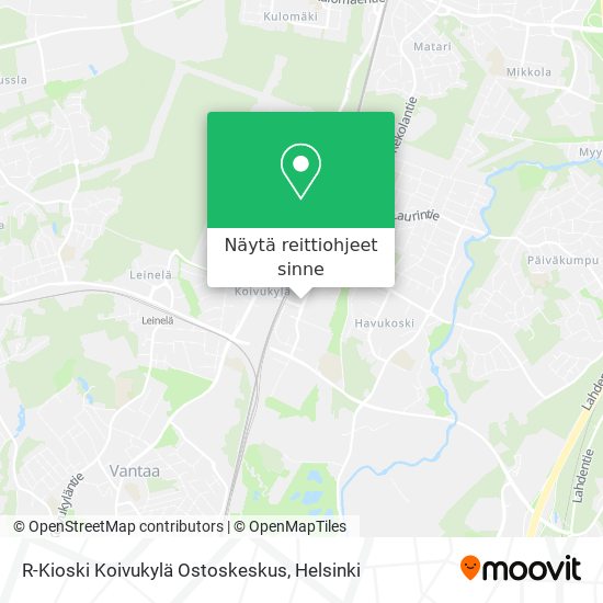 R-Kioski Koivukylä Ostoskeskus kartta
