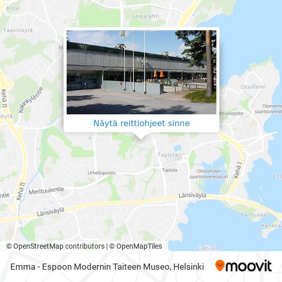 Emma - Espoon Modernin Taiteen Museo kartta