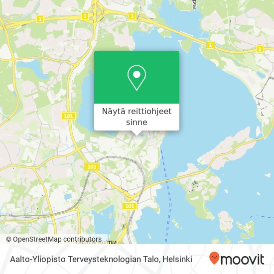 Aalto-Yliopisto Terveysteknologian Talo kartta