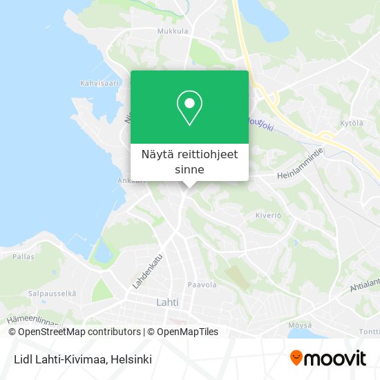 Lidl Lahti-Kivimaa kartta
