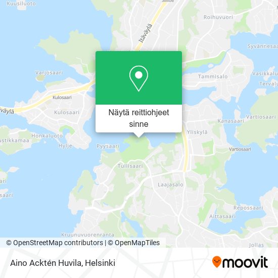 Aino Acktén Huvila kartta