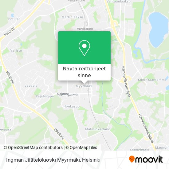 Ingman Jäätelökioski Myyrmäki kartta