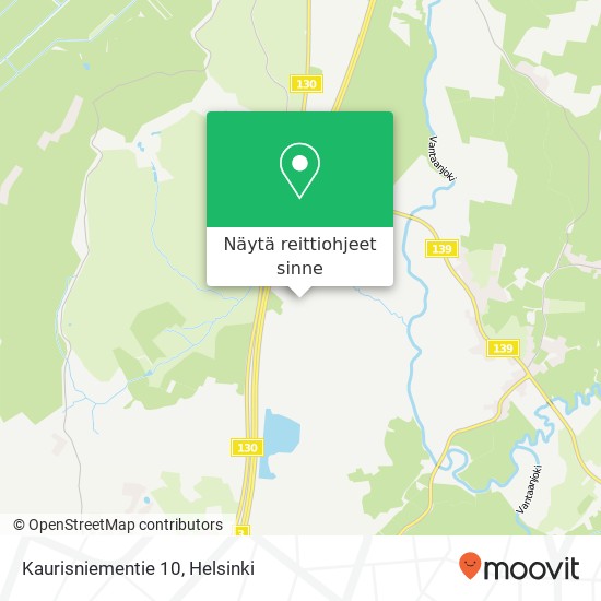 Kaurisniementie 10 kartta