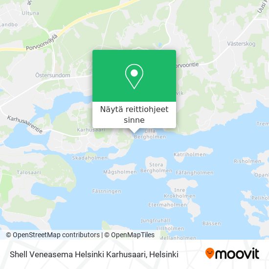 Shell Veneasema Helsinki Karhusaari kartta