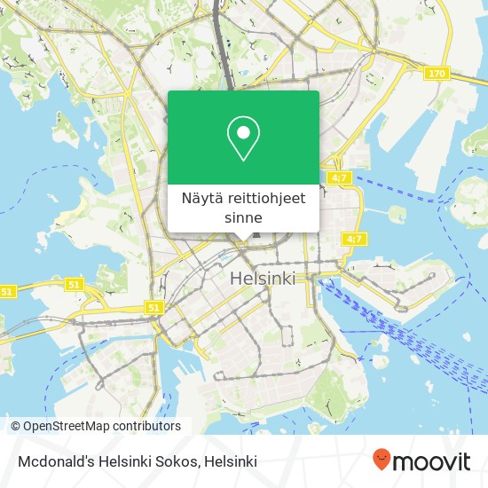 Mcdonald's Helsinki Sokos kartta