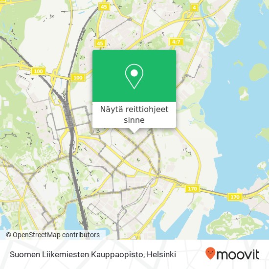 Suomen Liikemiesten Kauppaopisto kartta