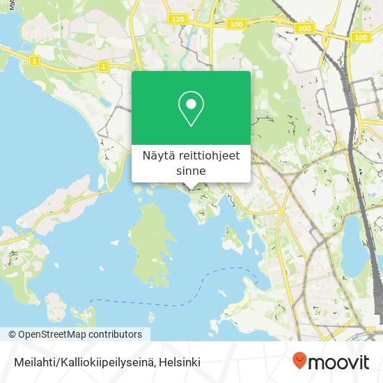 Meilahti/Kalliokiipeilyseinä kartta