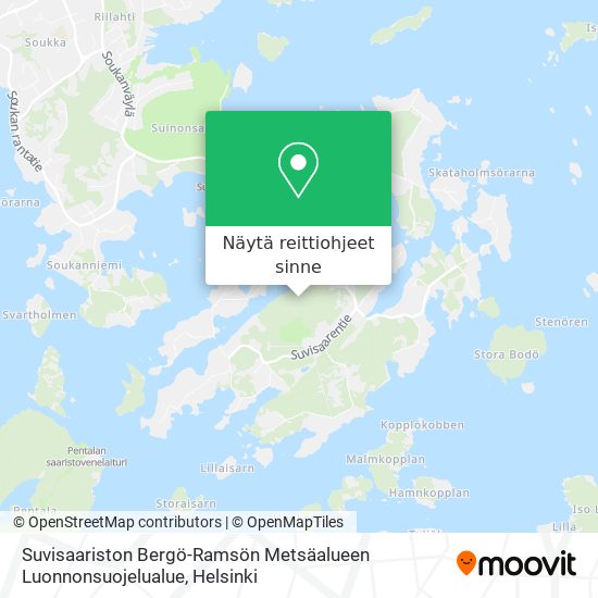 Suvisaariston Bergö-Ramsön Metsäalueen Luonnonsuojelualue kartta