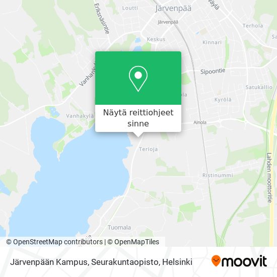 Järvenpään Kampus, Seurakuntaopisto kartta