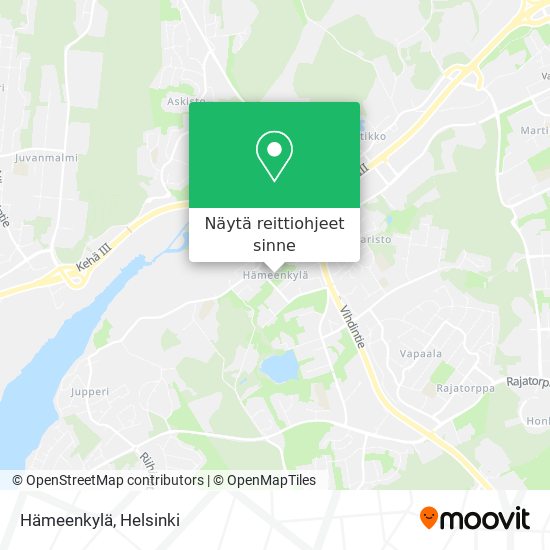 Hämeenkylä kartta