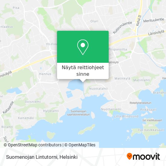 Suomenojan Lintutorni kartta
