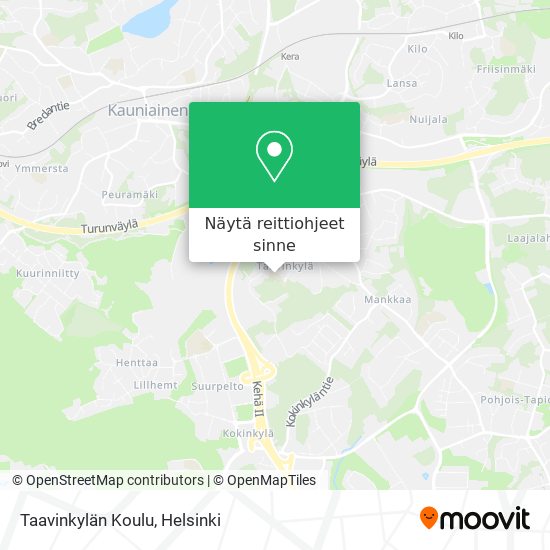 Taavinkylän Koulu kartta