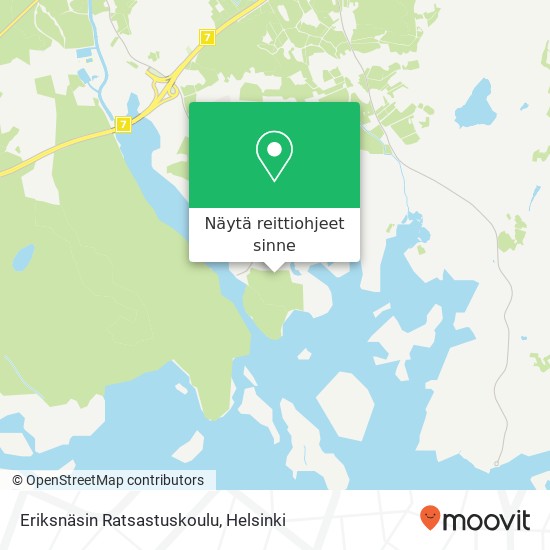 Eriksnäsin Ratsastuskoulu kartta