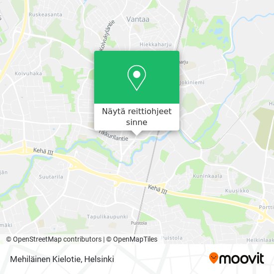 Mehiläinen Kielotie kartta