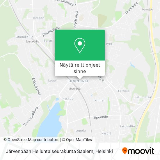 Järvenpään Helluntaiseurakunta Saalem kartta