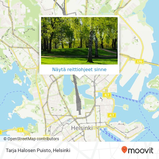 Tarja Halosen Puisto kartta
