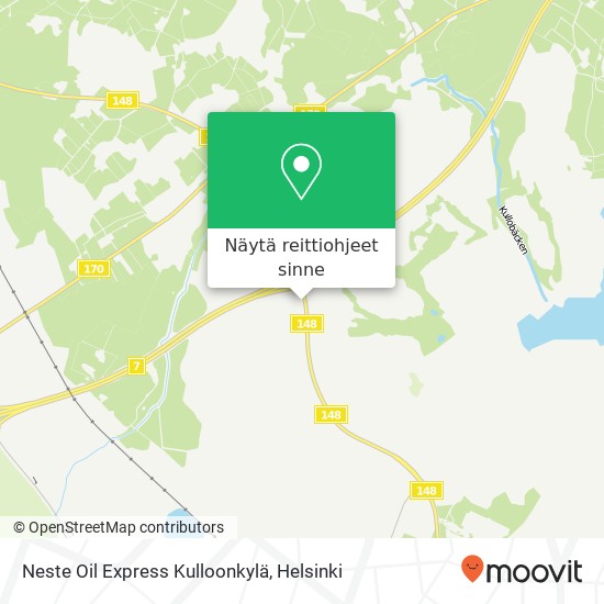 Neste Oil Express Kulloonkylä kartta