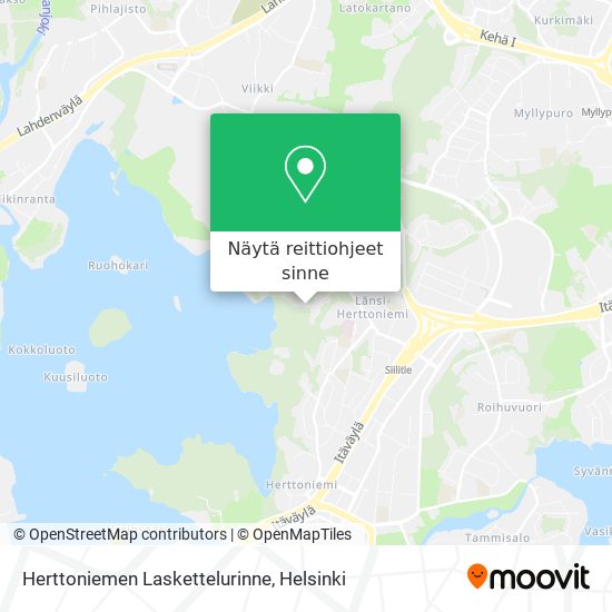 Herttoniemen Laskettelurinne kartta