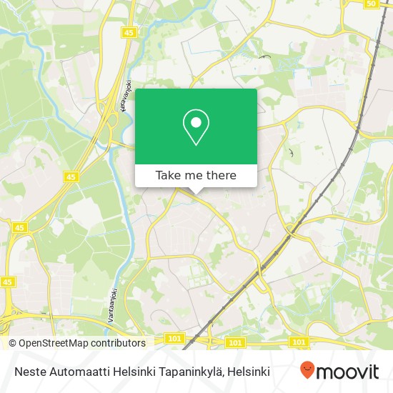 Neste Automaatti Helsinki Tapaninkylä kartta