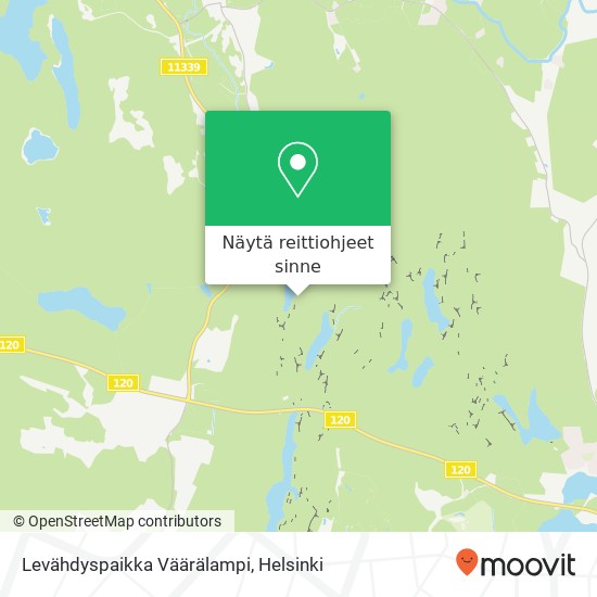 Levähdyspaikka Väärälampi kartta