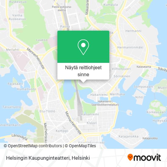 Helsingin Kaupunginteatteri kartta