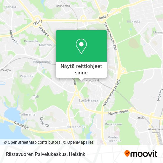 Riistavuoren Palvelukeskus kartta