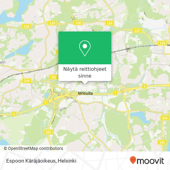 Espoon Käräjäoikeus kartta