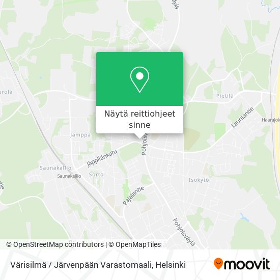 Värisilmä / Järvenpään Varastomaali kartta