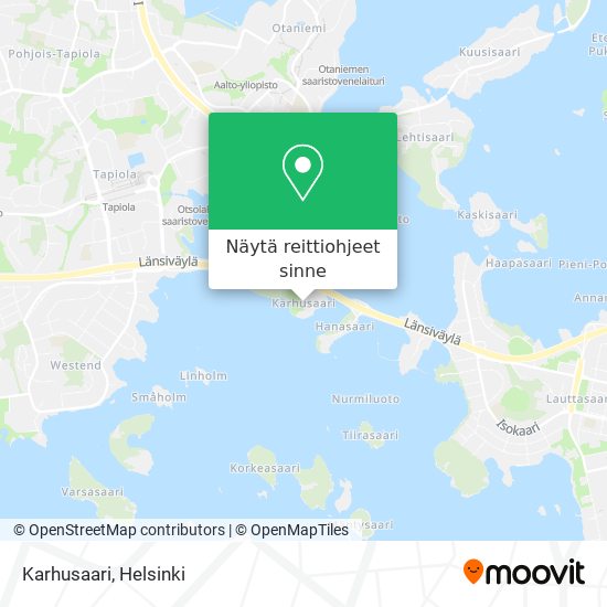 Kuinka päästä kohteeseen Karhusaari paikassa Espoo kulkuvälineellä Bussi,  Metro, Juna tai Raitiovaunu?