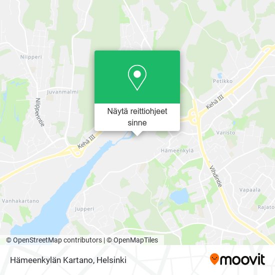 Kuinka päästä kohteeseen Hämeenkylän Kartano paikassa Vantaa  kulkuvälineellä Bussi tai Juna?