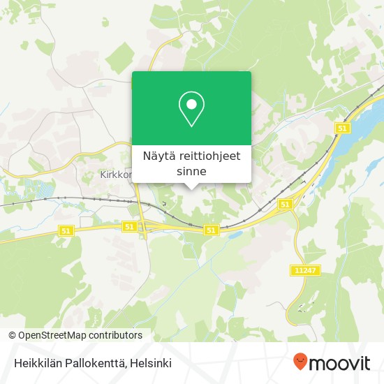 Heikkilän Pallokenttä kartta
