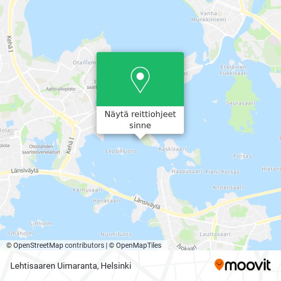 Lehtisaaren Uimaranta kartta